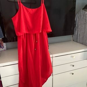 Summer red dress